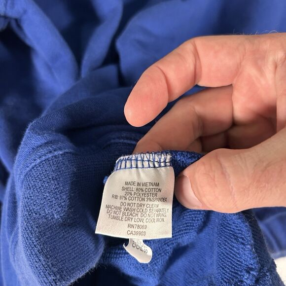 Callaway Golf Sweater Men's Large Blue Crew Neck Cotton Blend Pullover - Picture 7 of 7